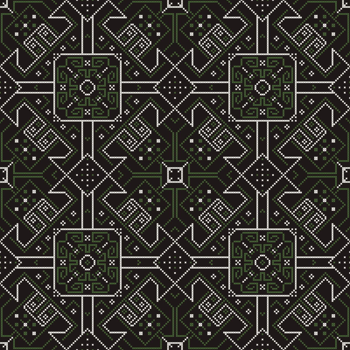 Folklore Stitched Geometry Wallpaper⁠ in your room