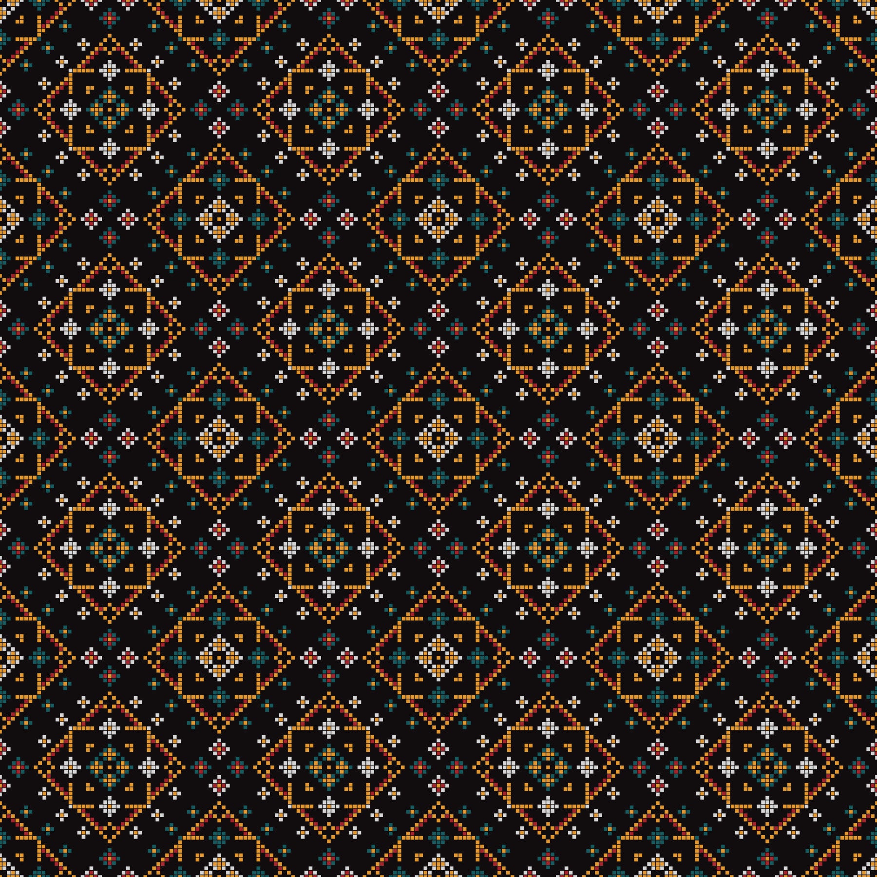 Geometric Cross-Stitch Rhythm Wallpaper⁠