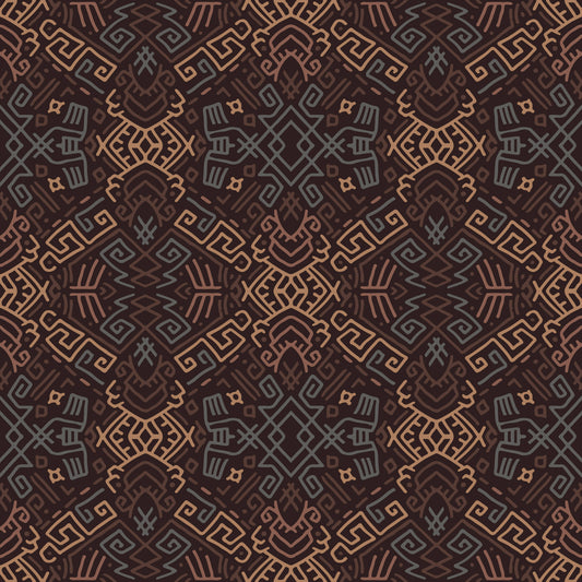 Abstract Tribal Line Motif Wallpaper⁠