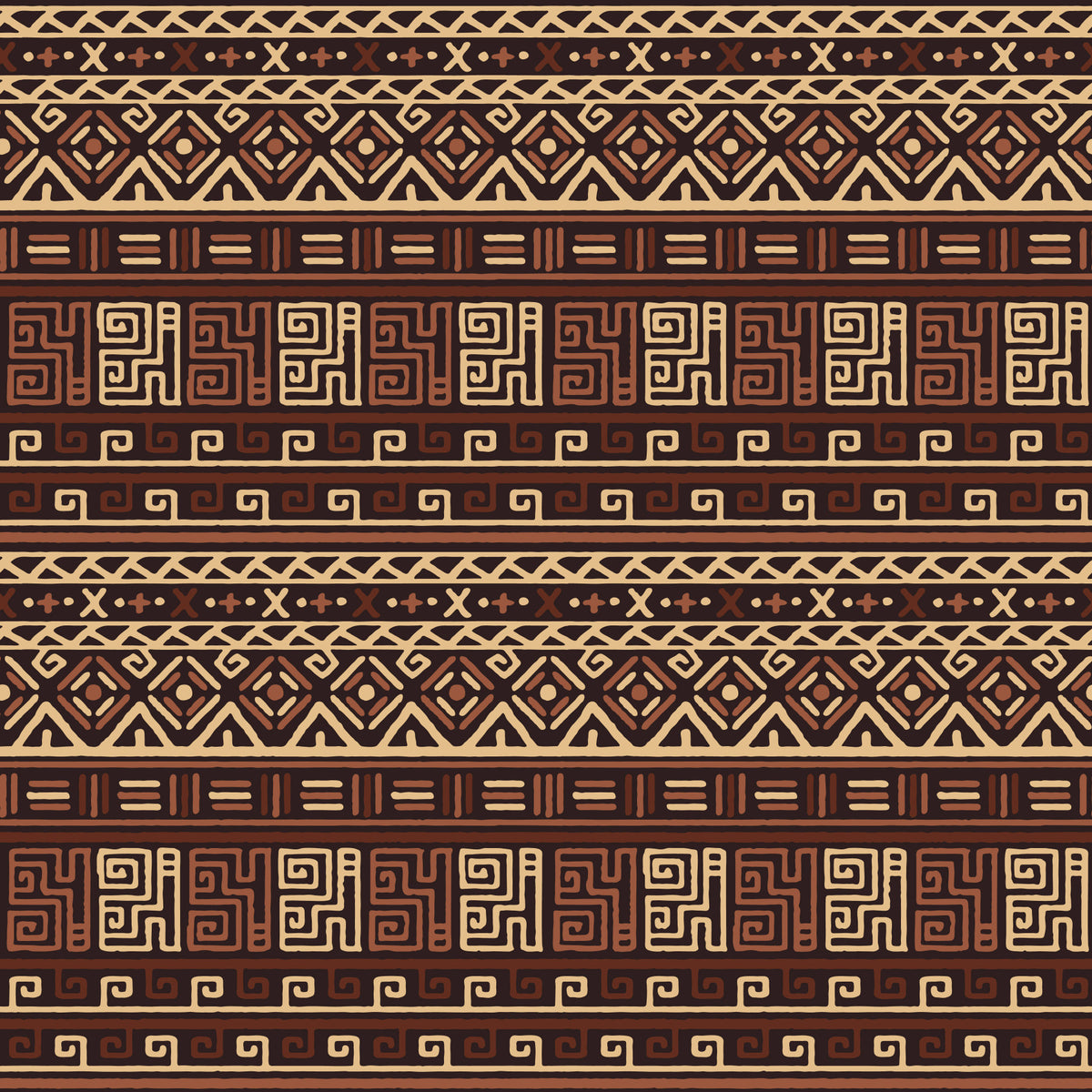 Earth Tone Tribal Stripe Wallpaper⁠ in your room