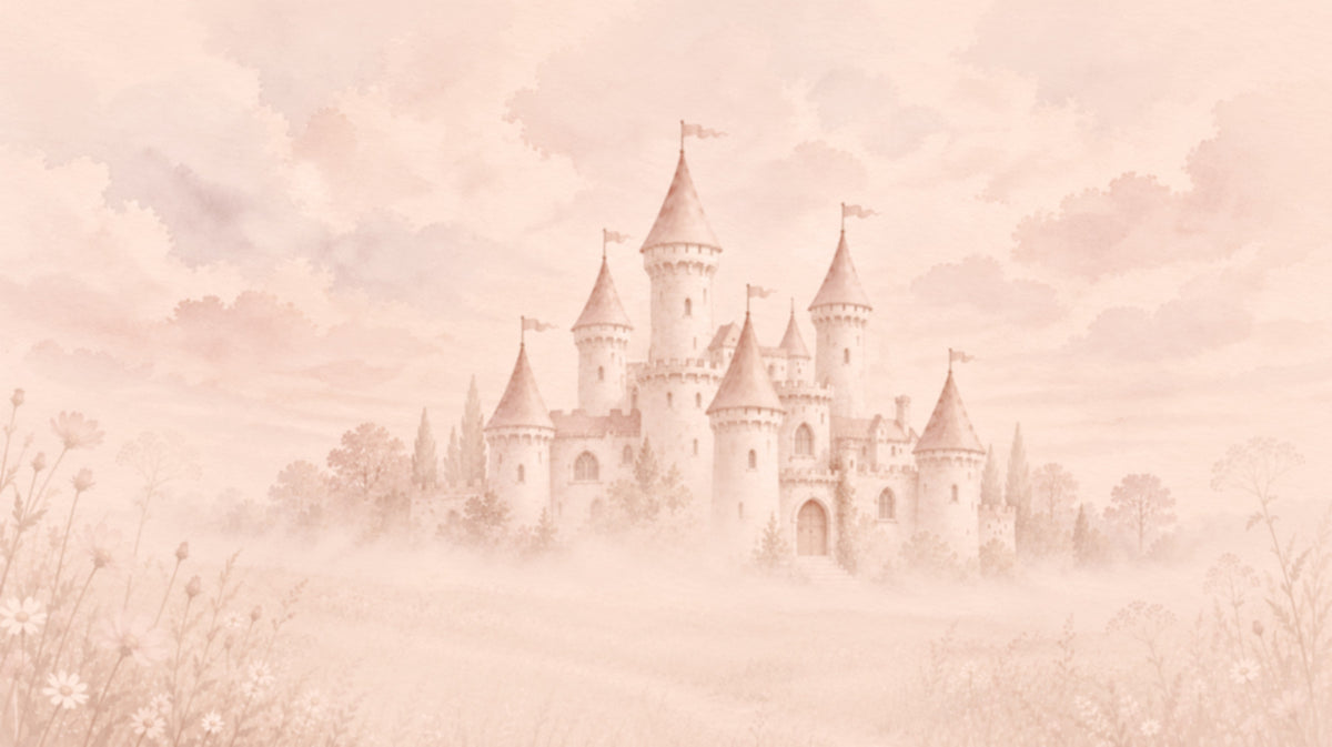 Castle Dreams – Faded Rose Wall Mural Wall Mural in your room