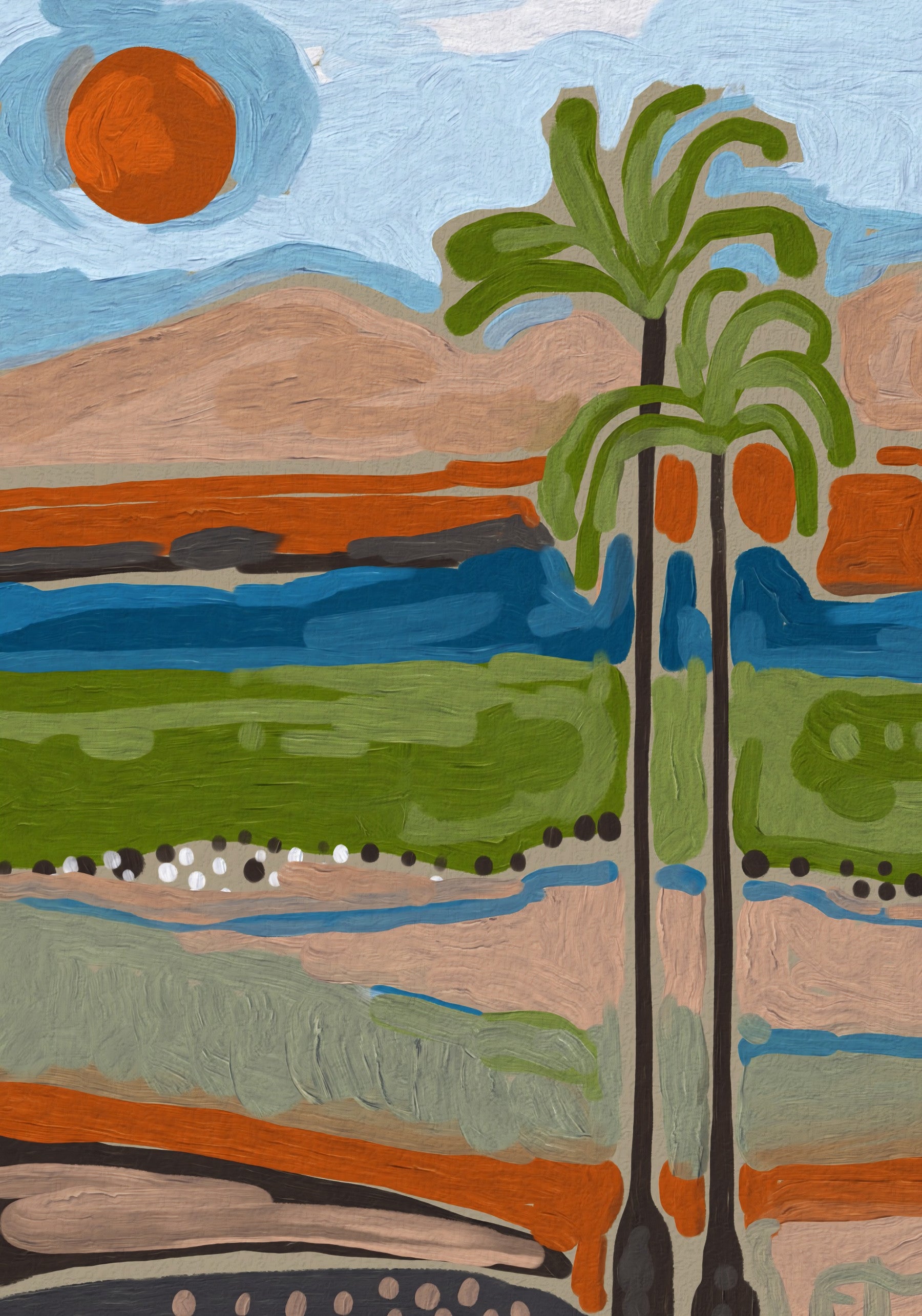 Sunlit Tropical Grove Mural Wall Mural