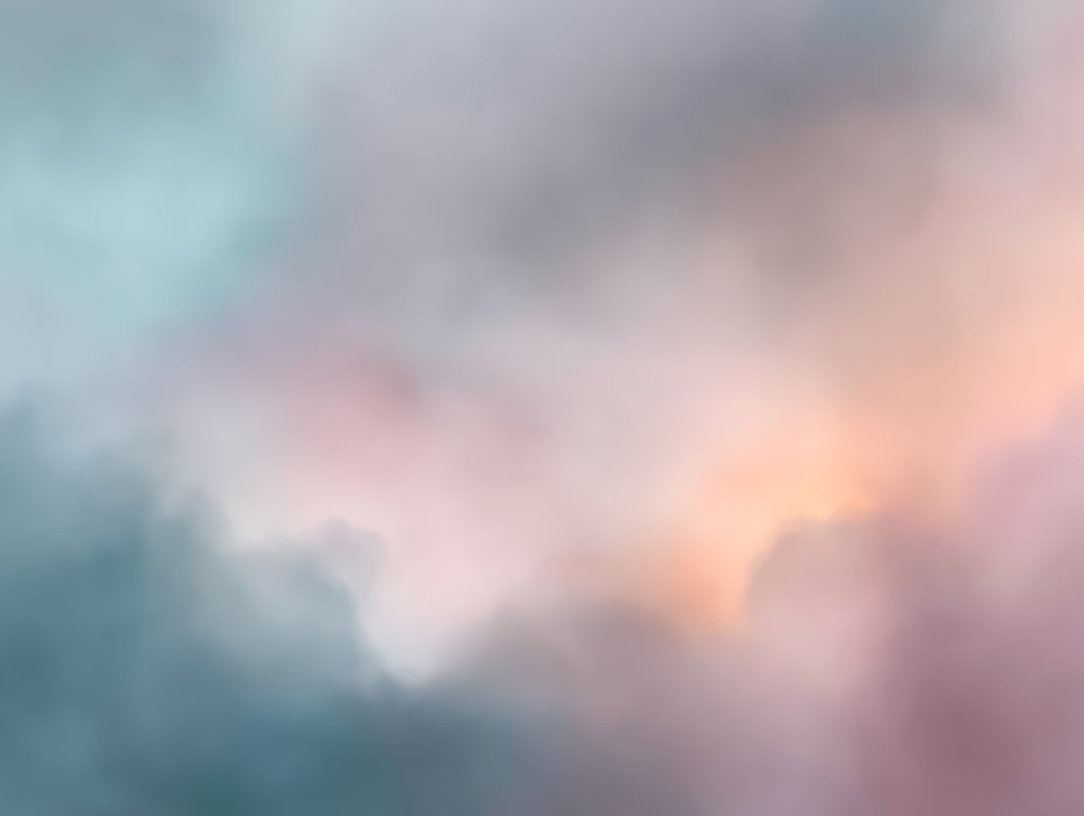 Ethereal Pastel Cloudscape Wall Mural in your room