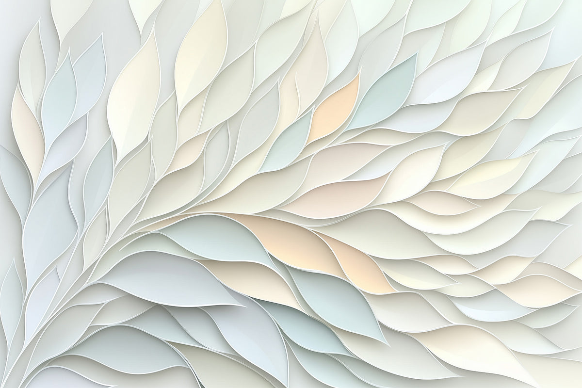 Soft Pastel Botanical Flow Wall Mural in your room