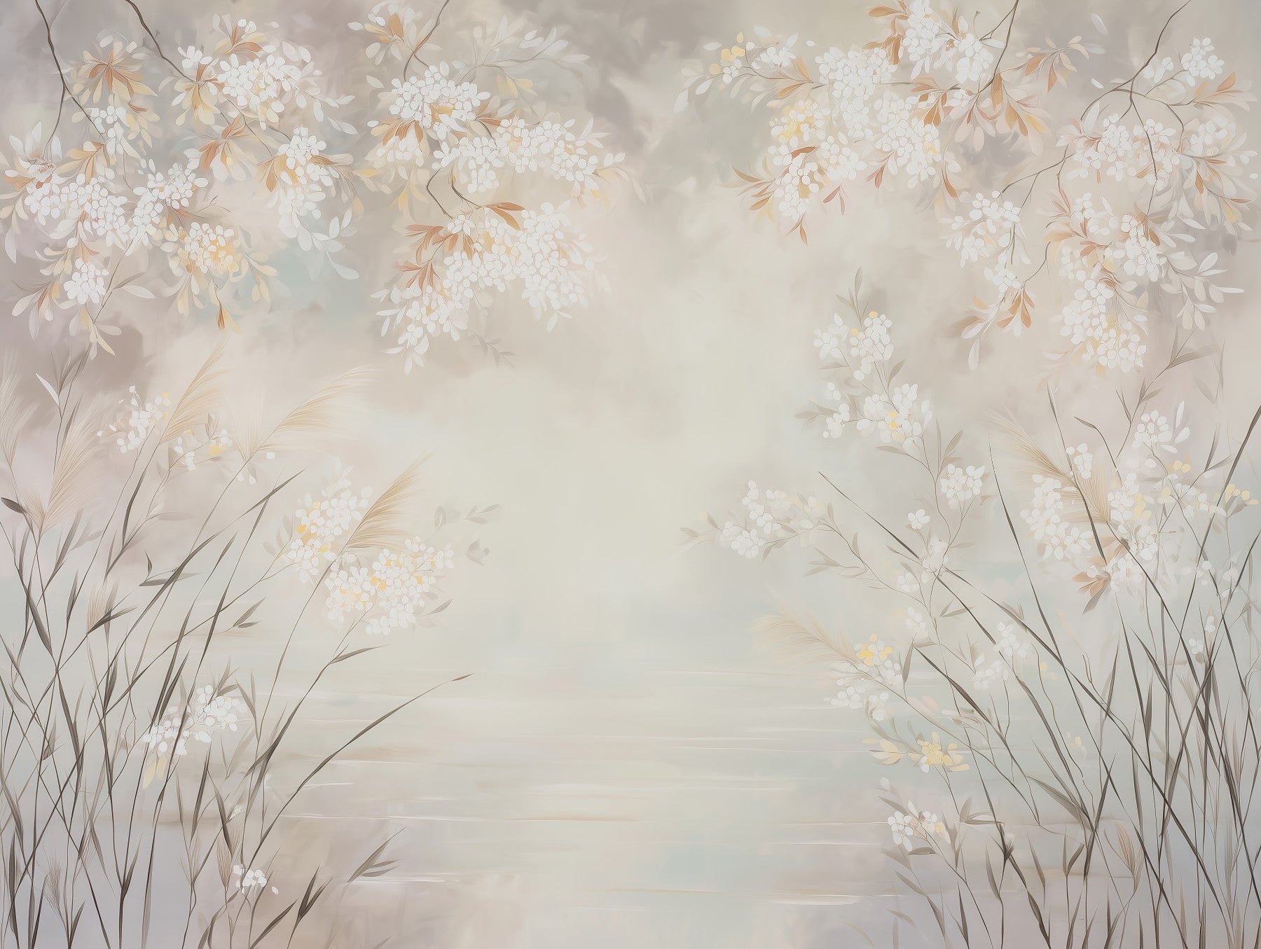 Minimalist Garden Drift Mural Wall Mural