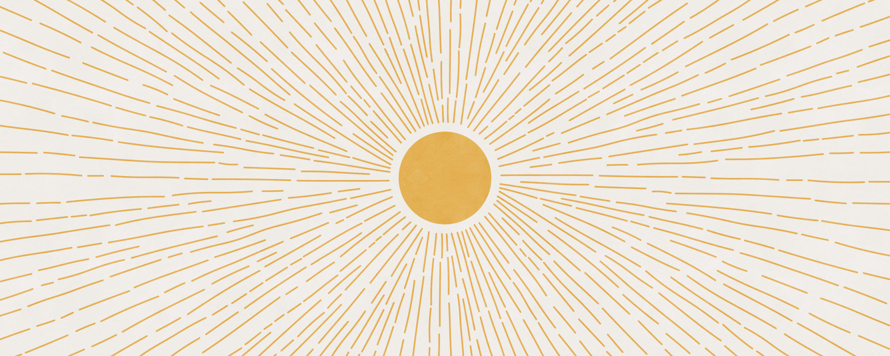 Golden Sunburst Minimalist Rays Wall Mural