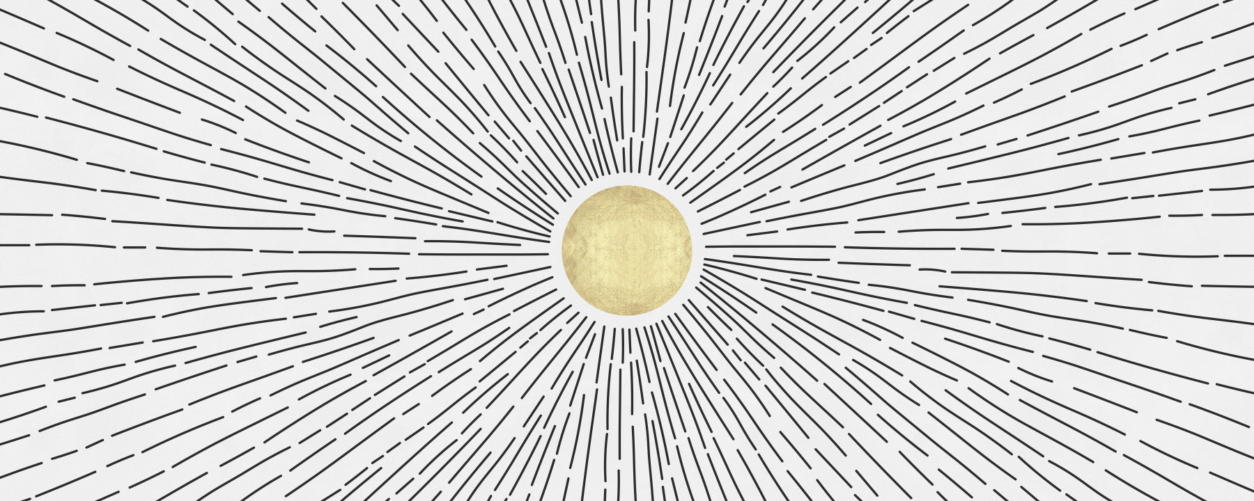Golden Sunburst Radiance Wall Mural