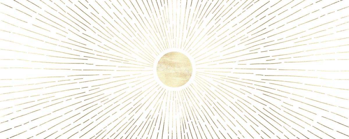 Radiant Golden Burst Wall Mural in your room