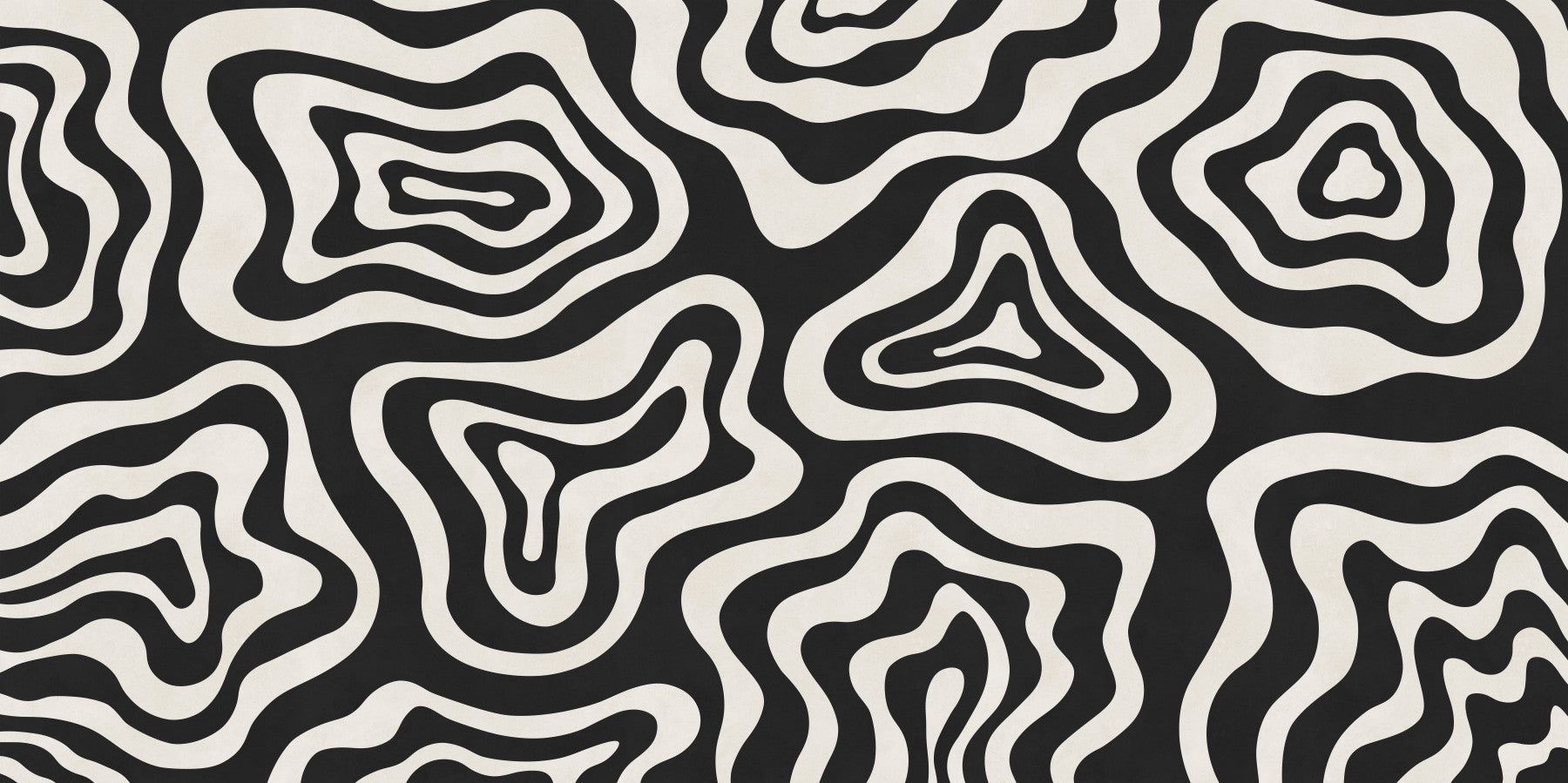 Organic Monochrome Swirls Wall Mural