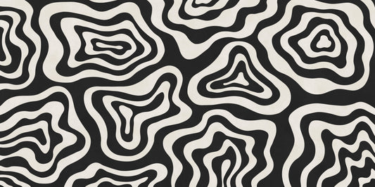 Organic Monochrome Swirls Wall Mural