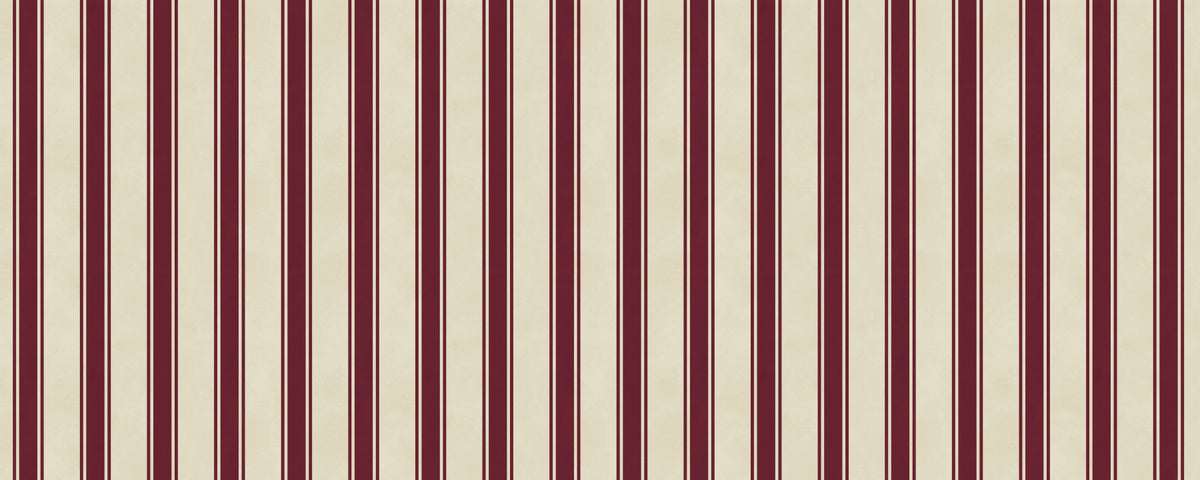 Classic Burgundy and Cream Striped Pattern Wall Mural in your room