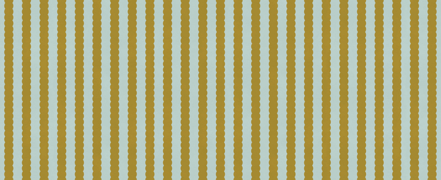 Mustard and Mint Scalloped Vertical Stripes Wall Mural