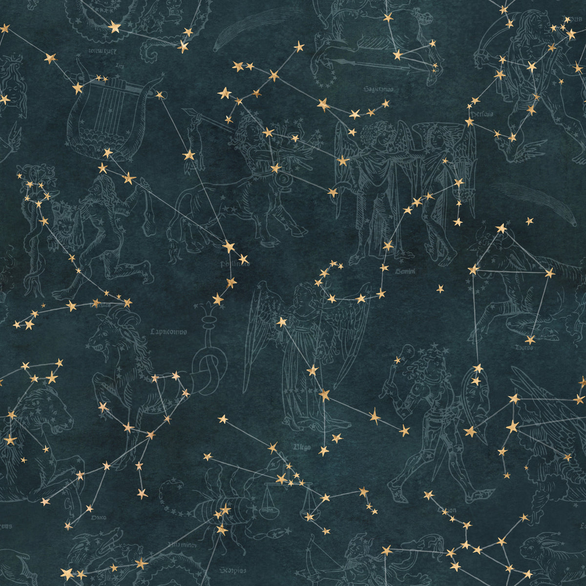 Eternal Star Atlas - Petrol Wallpaper⁠ in your room — zoomed