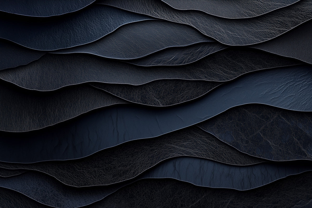 Dark Midnight  Leather Layers Wall Mural in your room