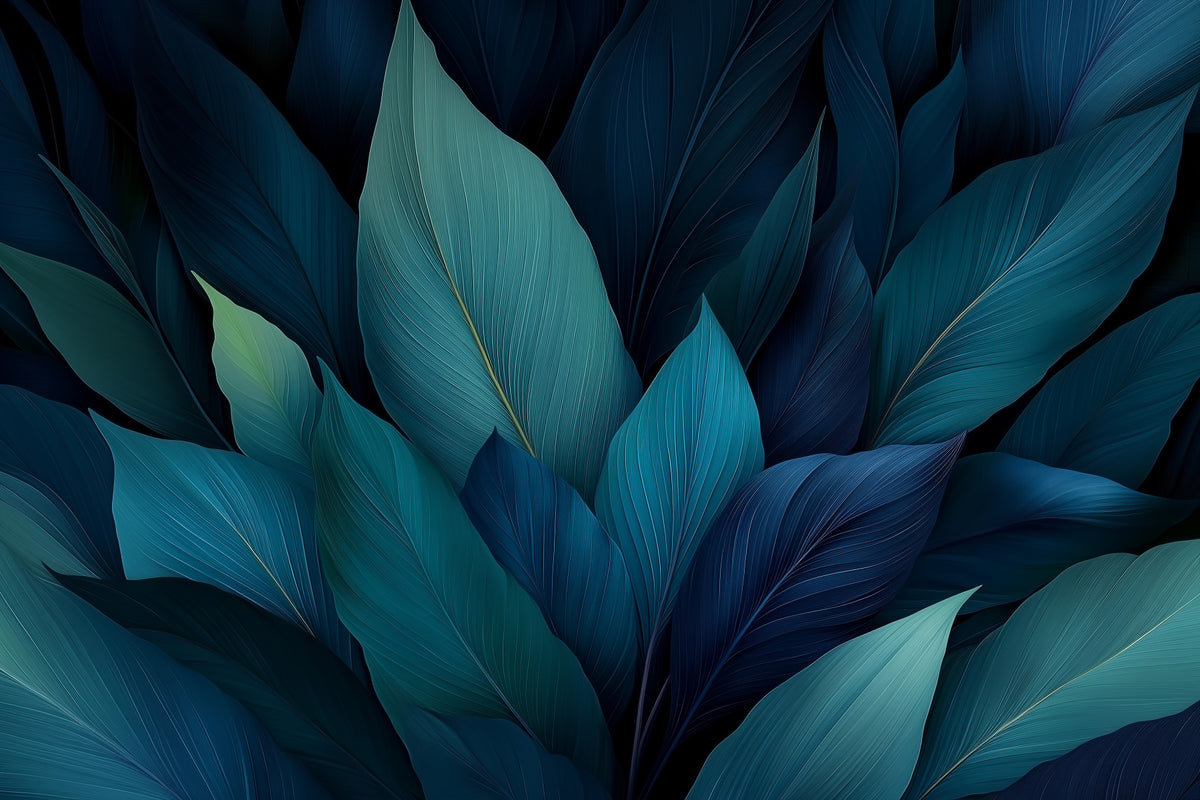 Teal Rainforest Canopy Wall Mural