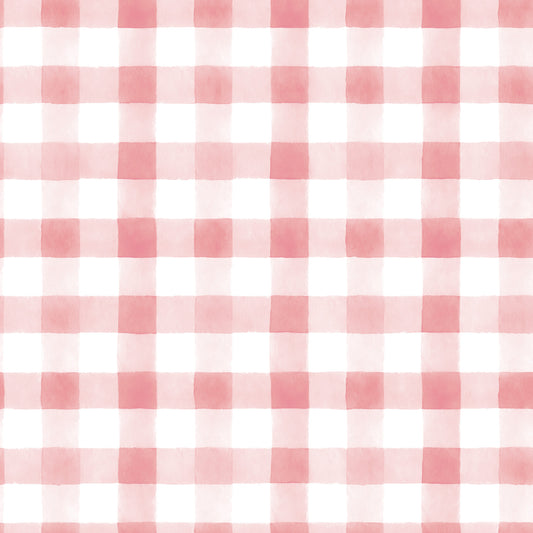 Blush Checked Grid Art Wallpaper⁠