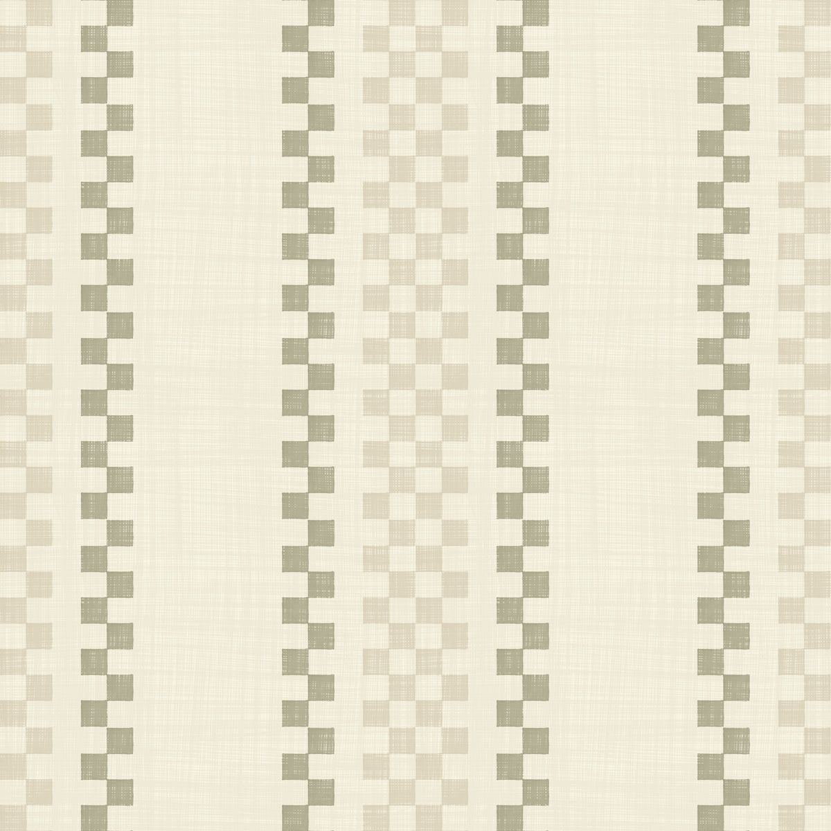 Ticking Checker Stripes - Cream & Sage Wallpaper⁠ in your room
