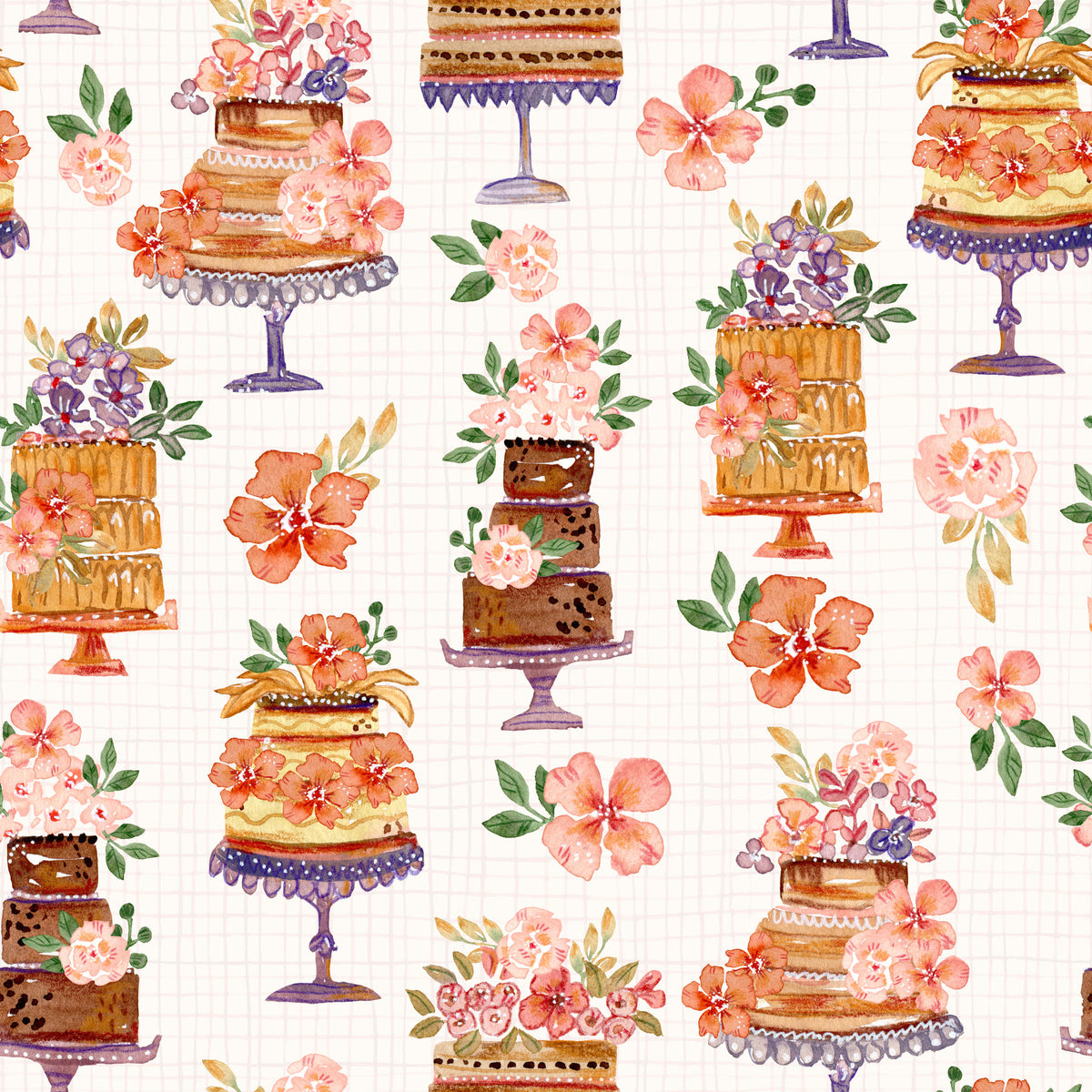 Floral Cake Celebration Wall Mural in your room