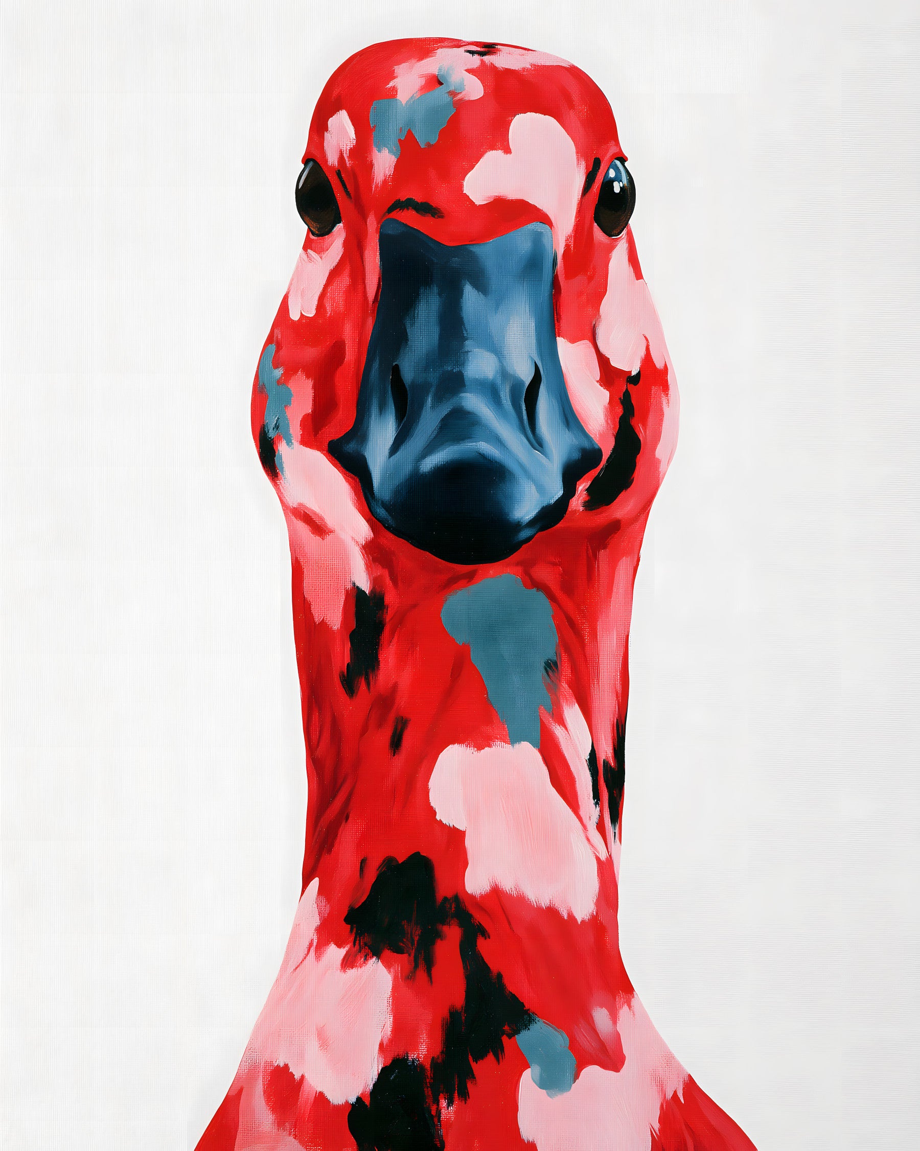 Abstract Painted Goose Portrait Wall Mural