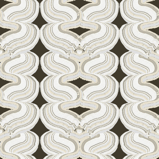 Modern Geometric Ribbon Waves Wallpaper⁠