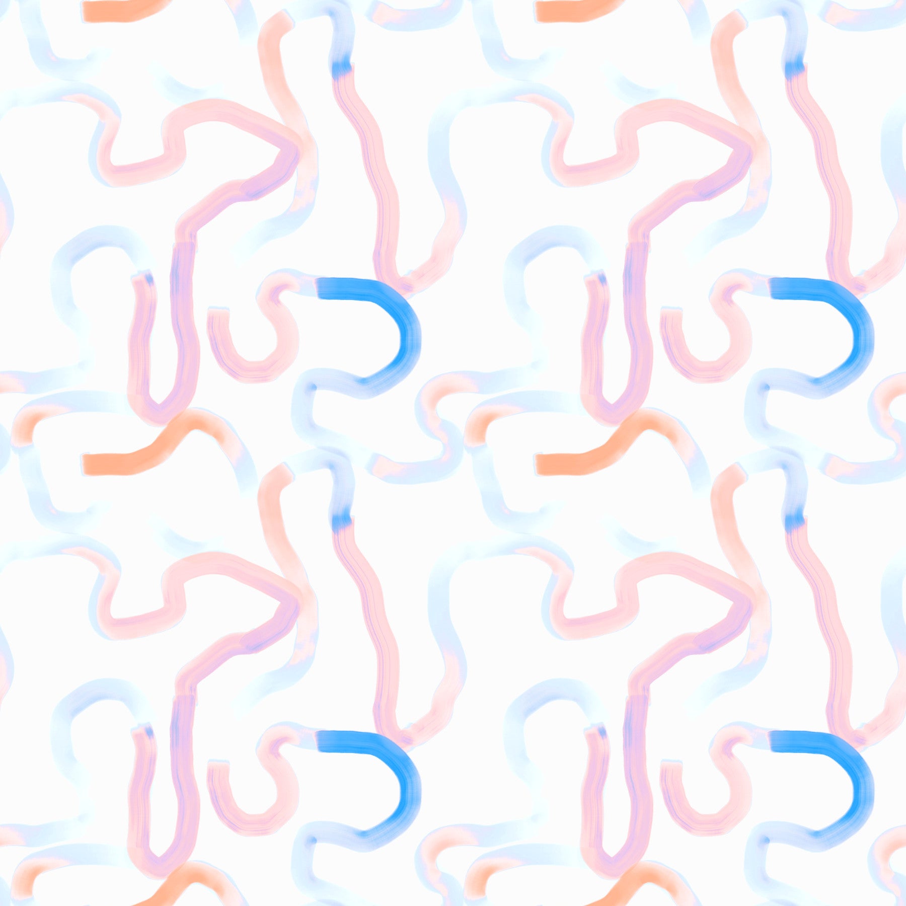 Soft Pastel Ribbon Swirls Wallpaper⁠