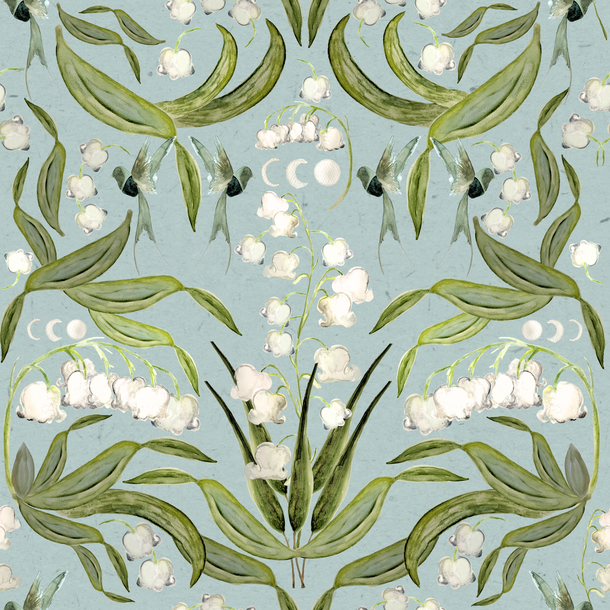 Spellbound Lily of the Valley Wallpaper⁠ in your room — zoomed
