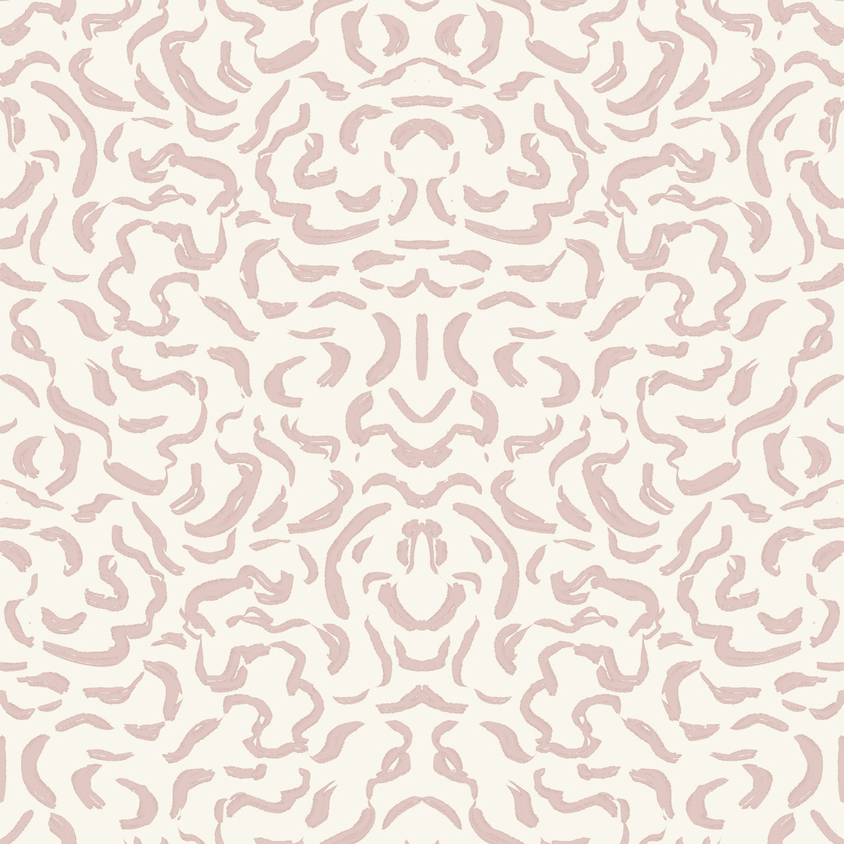 Abstract Blush Rhythmic Flourish Wallpaper⁠ in your room — zoomed