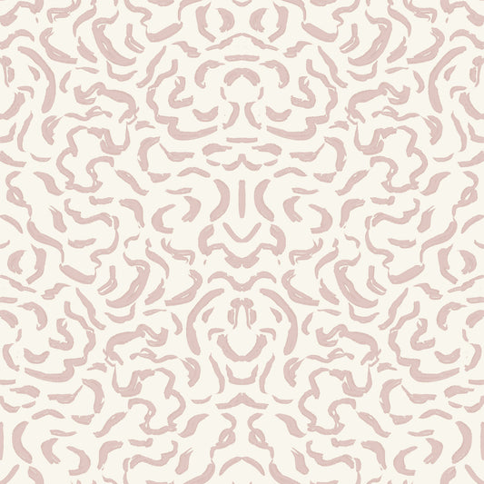 Abstract Blush Rhythmic Flourish Wallpaper⁠
