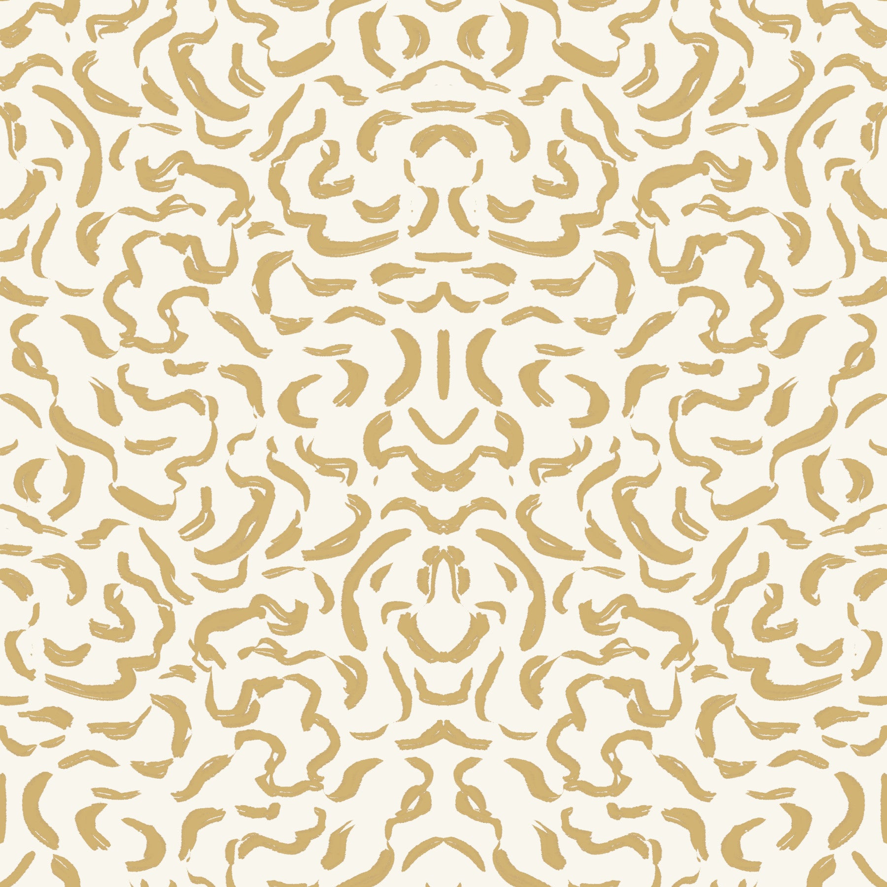 Golden Organic Brushstrokes Wallpaper⁠