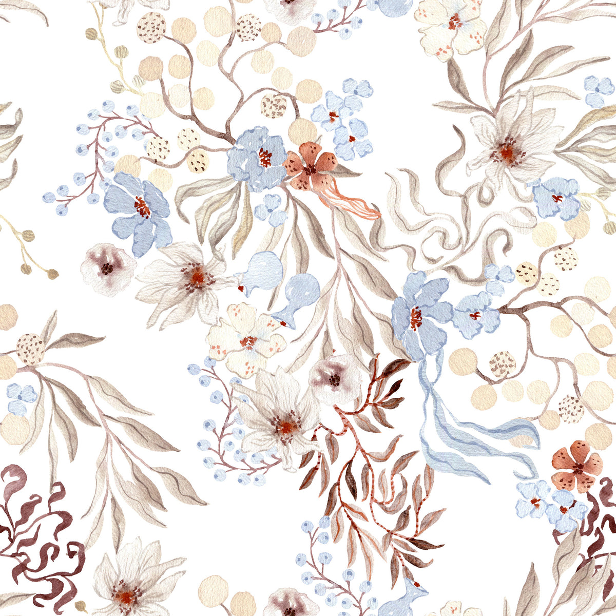 Ethereal Botanical Field Wallpaper⁠ in your room