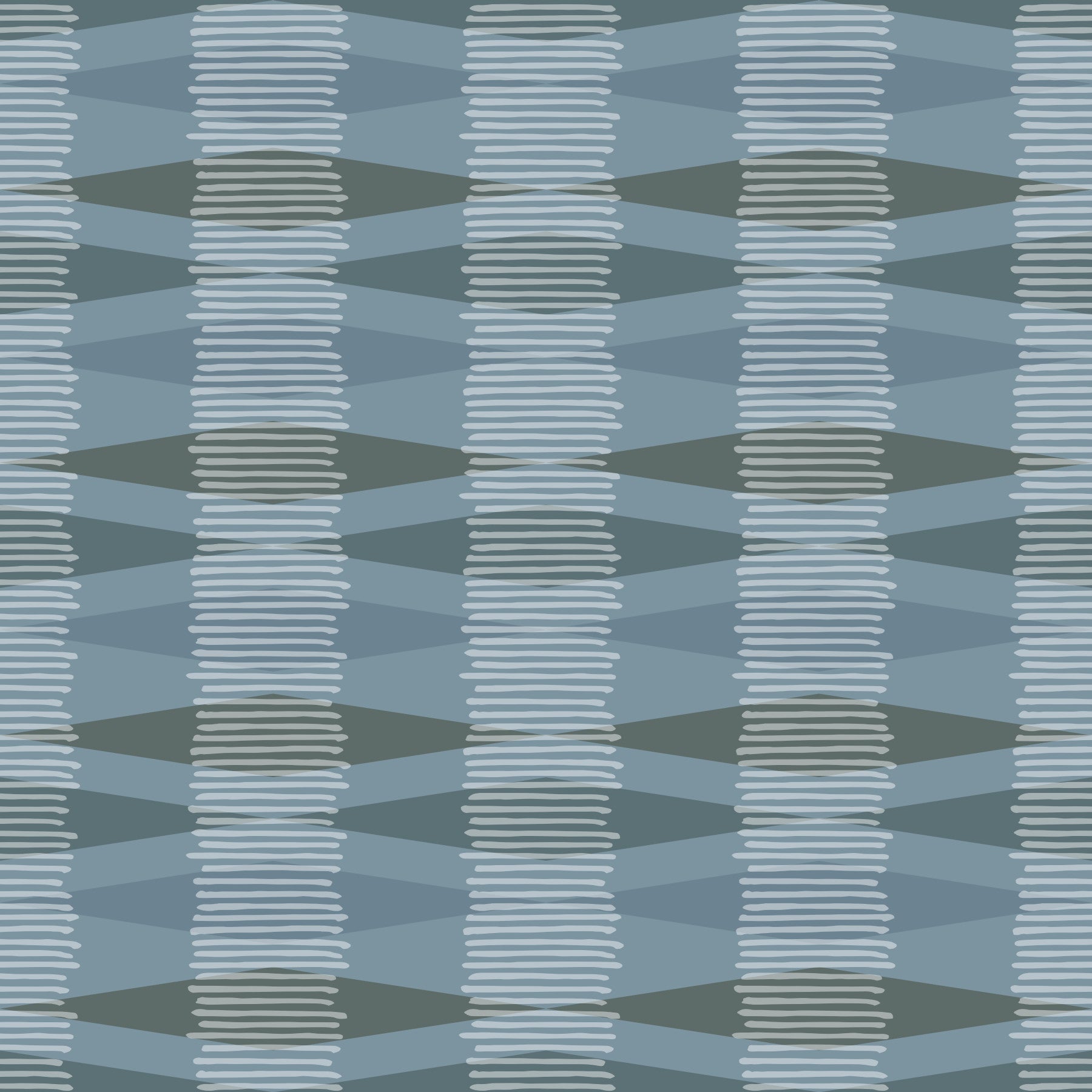 Coastal Blue Geometric Stripe Wallpaper⁠