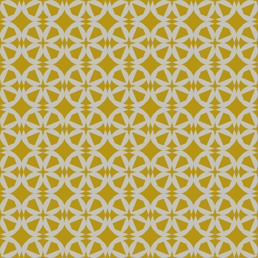 Abstract Mustard Circular Mosaic Wallpaper⁠