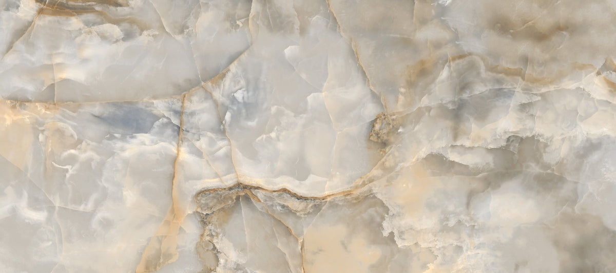 Serene Cream Marble Vein Wall Mural in your room — zoomed