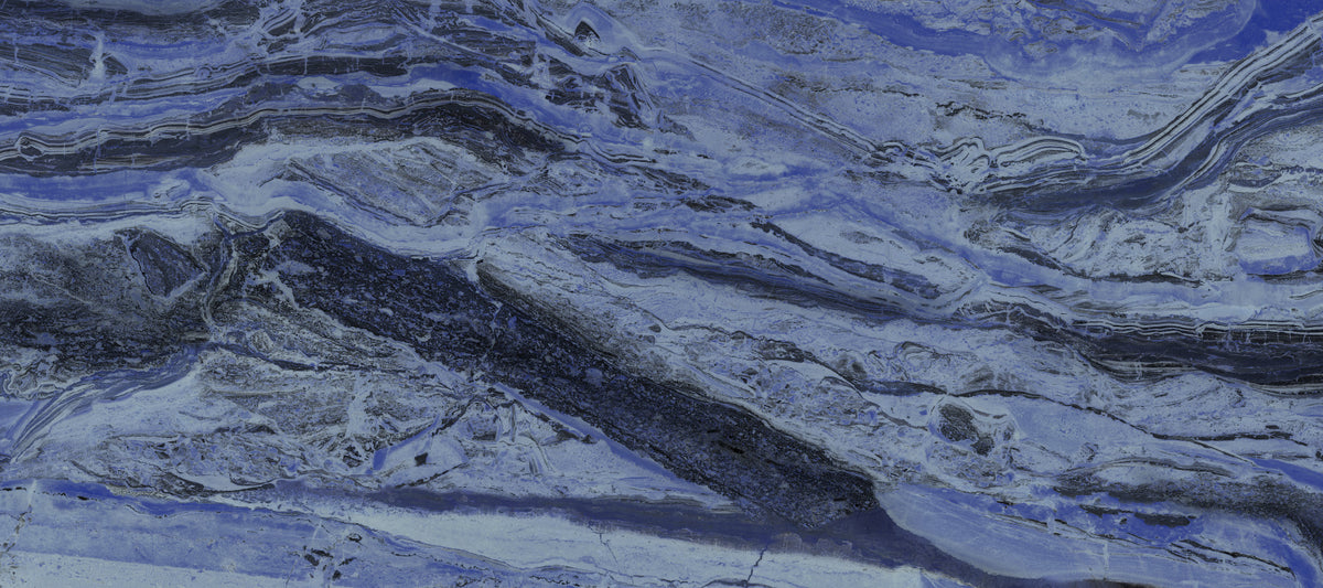 Deep Azure Marble Flow Wall Mural in your room