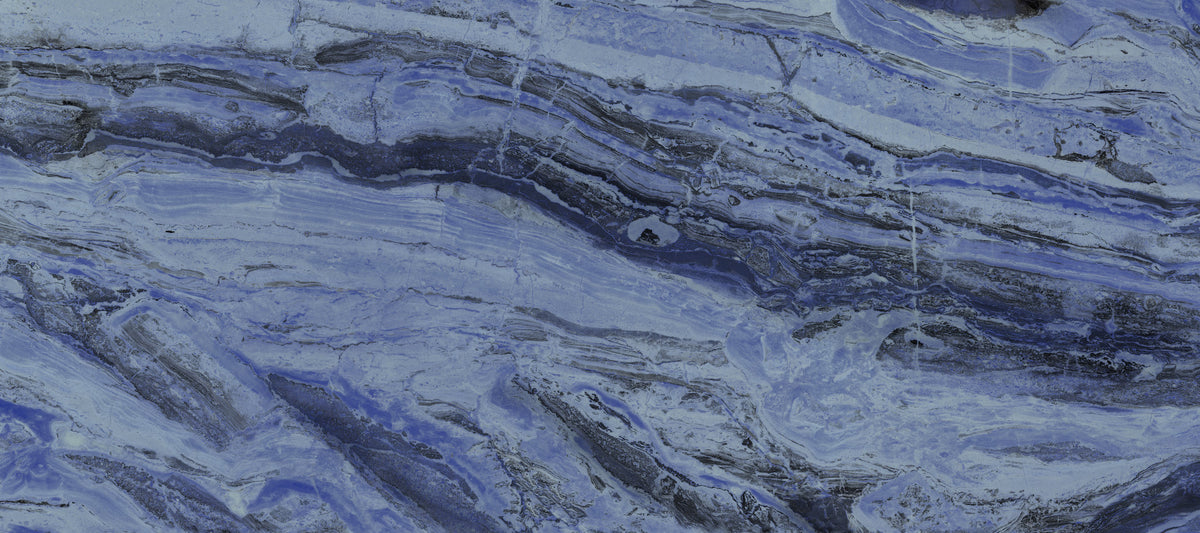 Midnight Cobalt Marble Veins Wall Mural in your room