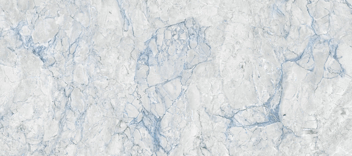 Ethereal Blue and White Marble Slab Wall Mural in your room