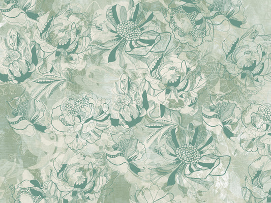 Eucalyptus Mint Botanical Floral Wall Mural Wall Mural