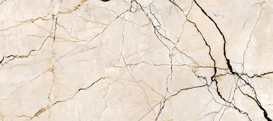 Cream and Black Marble Vein Wall Mural