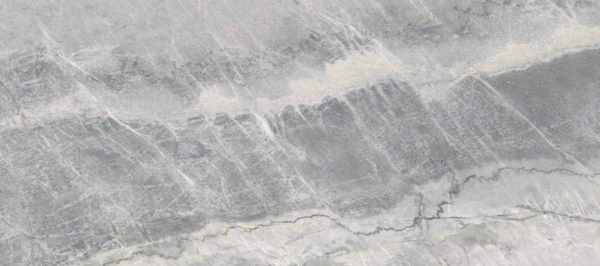 Cool Grey Marble Vein Wall Mural in your room — zoomed