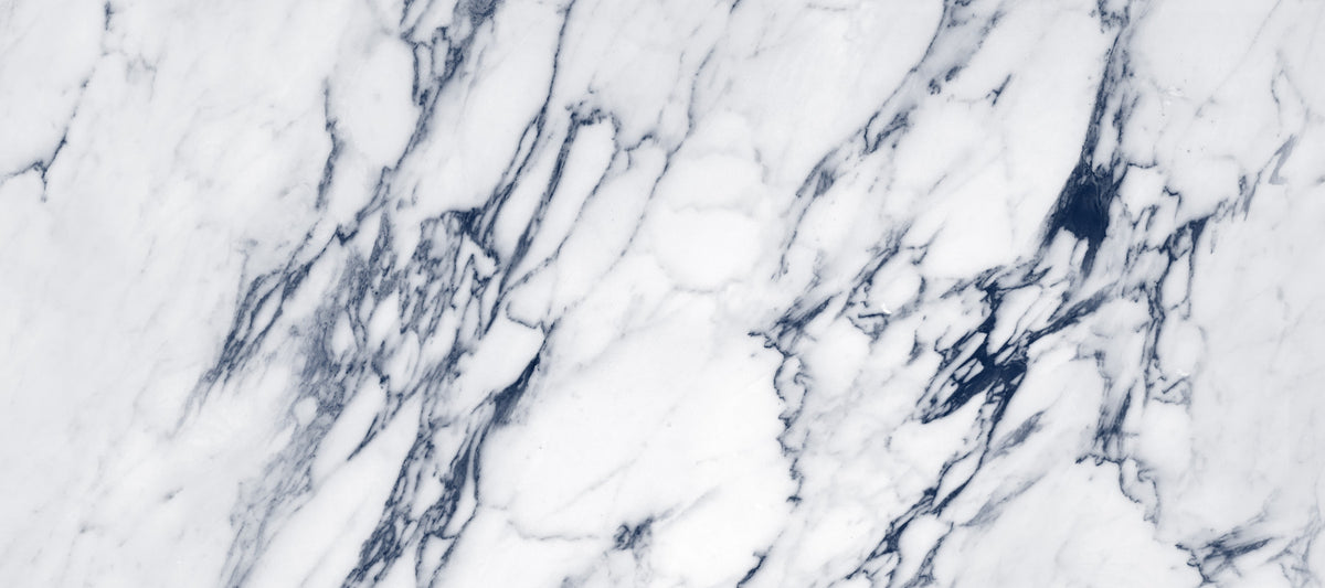 Classic White and Blue Veined Marble Wall Mural in your room