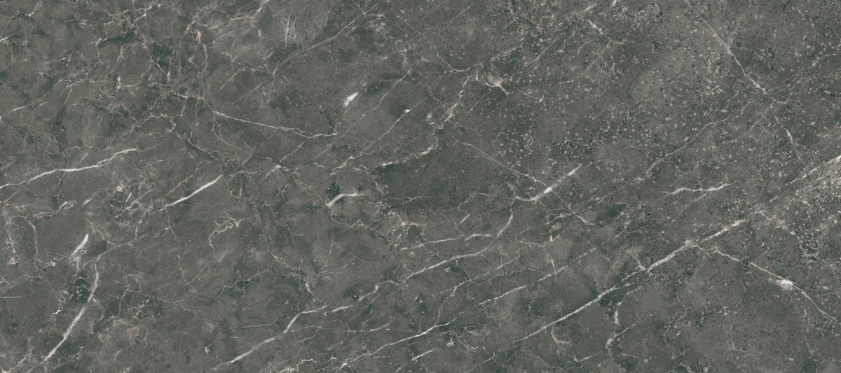 Dark Charcoal Marble Vein Wall Mural in your room — zoomed