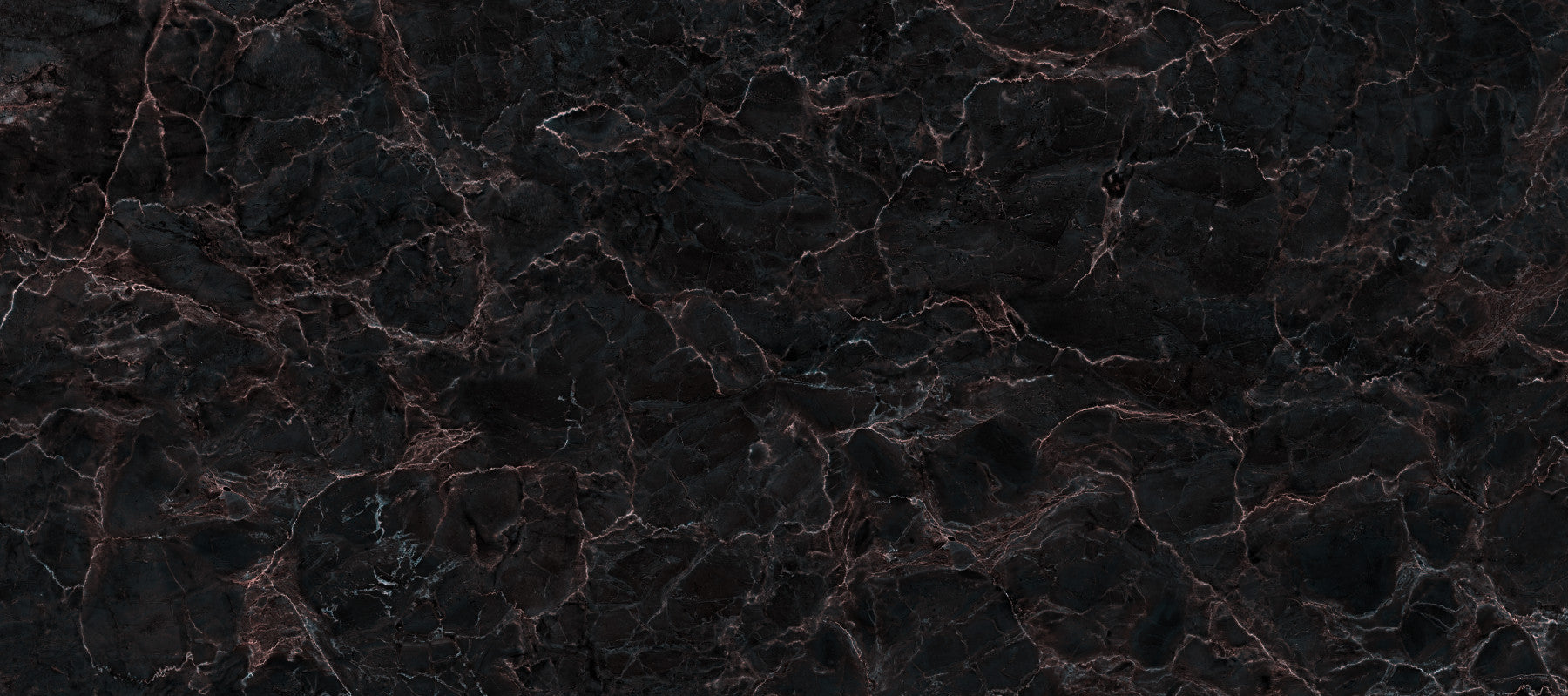 Midnight Obsidian Marble Veins Wall Mural