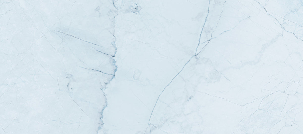 Serene Ice Blue Marble Slab Wall Mural in your room — zoomed