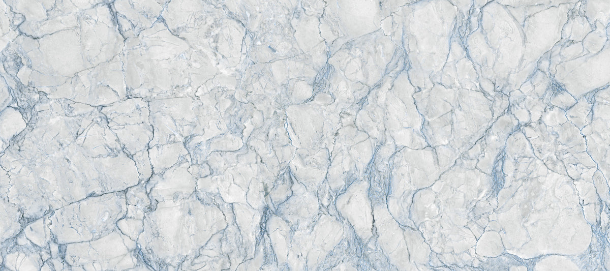 Ethereal Blue Veined Marble Wall Mural in your room