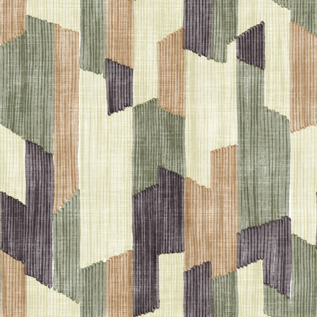 Modern Textured Hand Painted Geometries Calm Wallpaper⁠ in your room — zoomed
