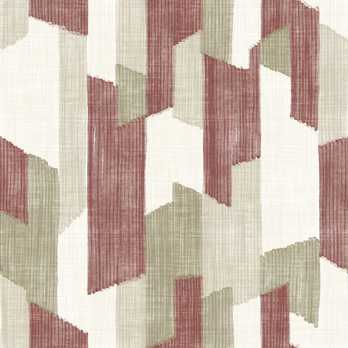 Modern Textured Hand Painted Geometries Earthy Wallpaper⁠ in your room — zoomed
