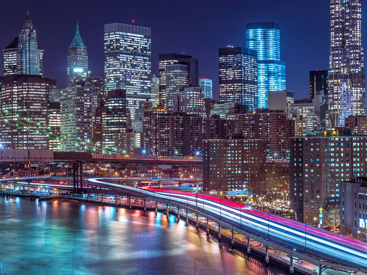 Metropolitan Night Motion Wall Mural in your room