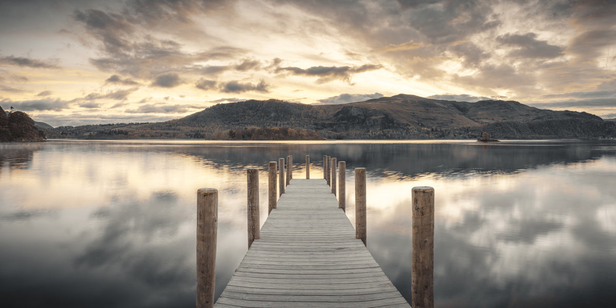 Dusk Over Still Waters Wall Mural in your room