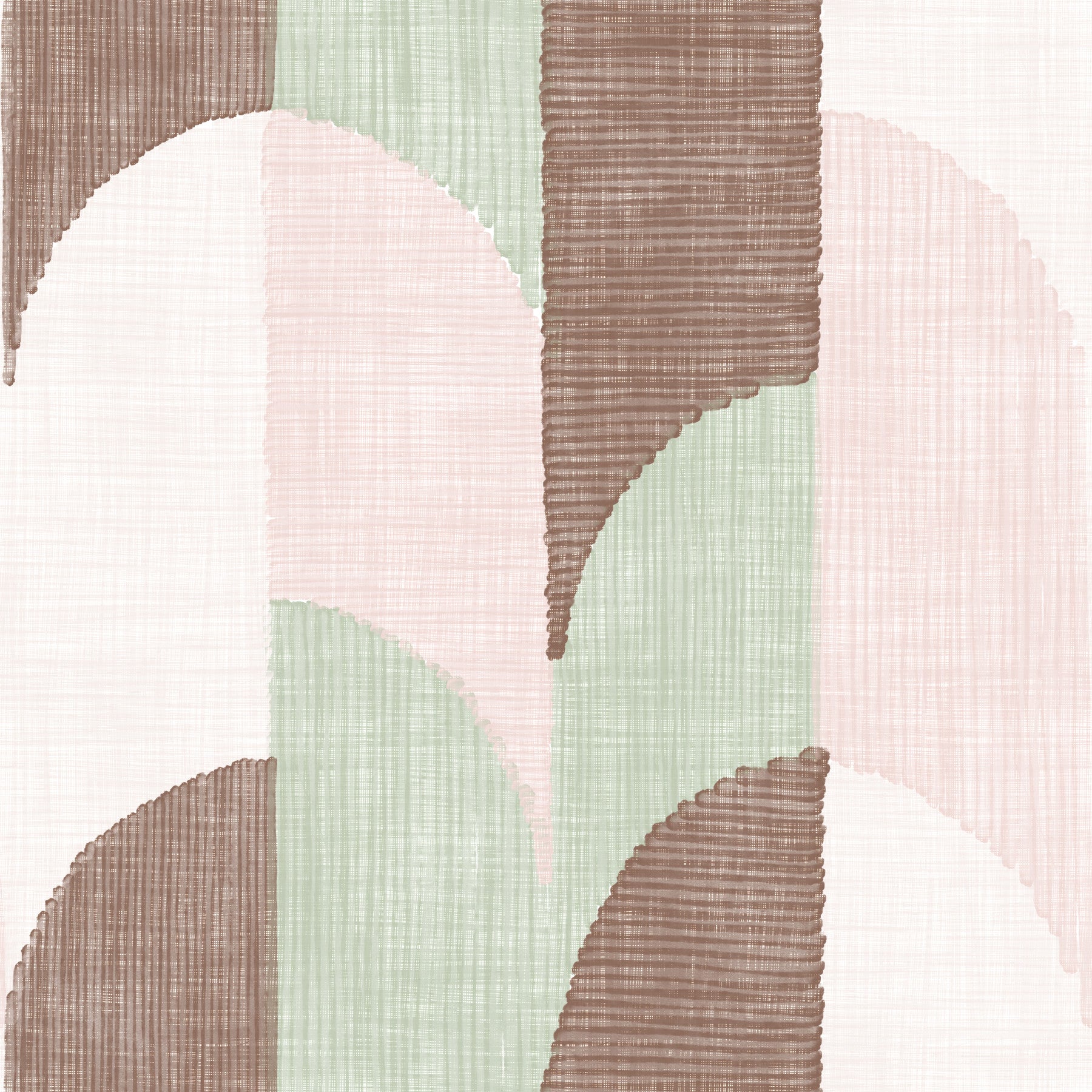 Mid Mod Textured Hand Painted Geometries Grandmillennial Delight Soft Wallpaper⁠