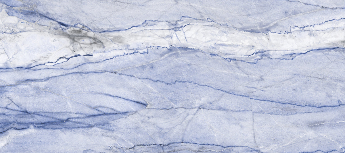 Azure Marble Vein Wall Mural in your room — zoomed